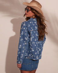 Wildflower Wrangler Floral Denim Jacket