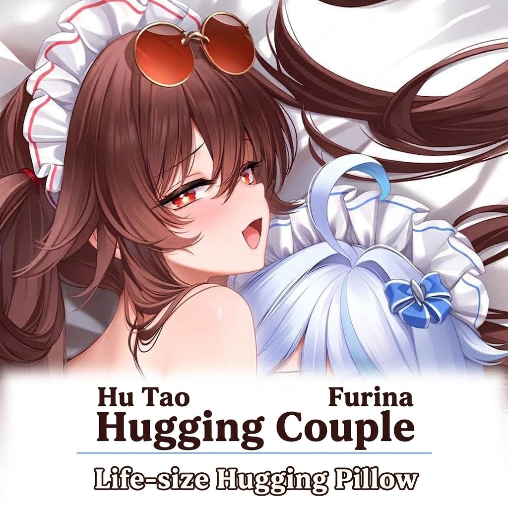 Genshin Impact Hu Tao and Furina Anime Body Pillow Cover